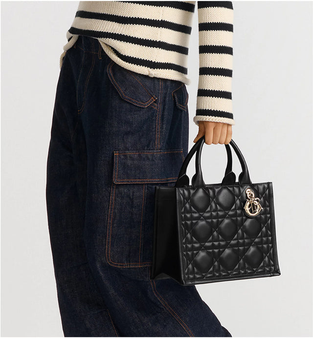 【現貨】Dior Book Tote 大籐格紋托特包