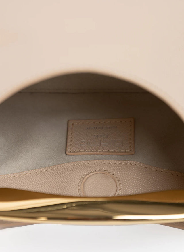 【現貨】ELLEME PARIS - 迷你 Boomerang Caviar 皮革手袋 裸色