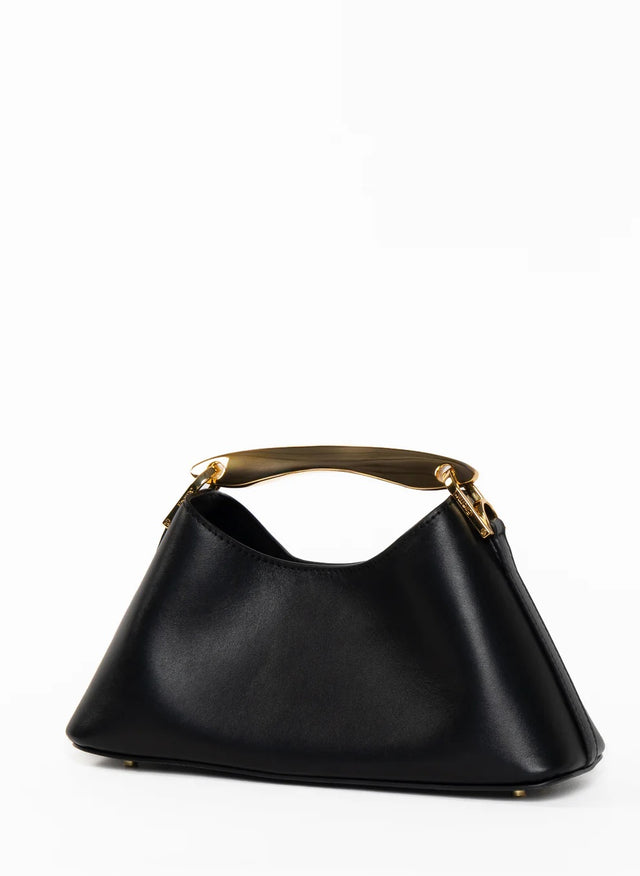 【現貨】ELLEME PARIS - 迷你 Boomerang Caviar 皮革手袋 黑色