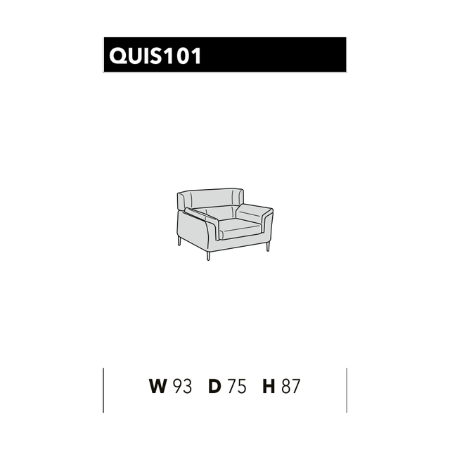 尺寸圖 Quick現代緊實沙發 QUIS 101