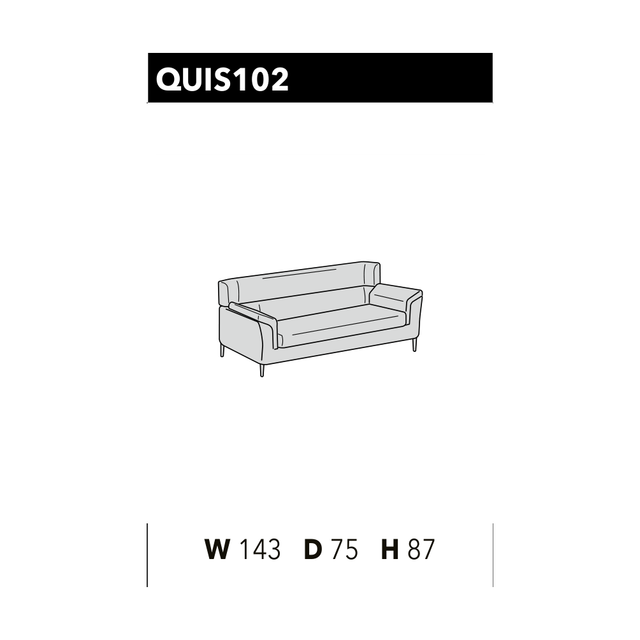 尺寸圖 Quick現代緊實沙發 QUIS 102