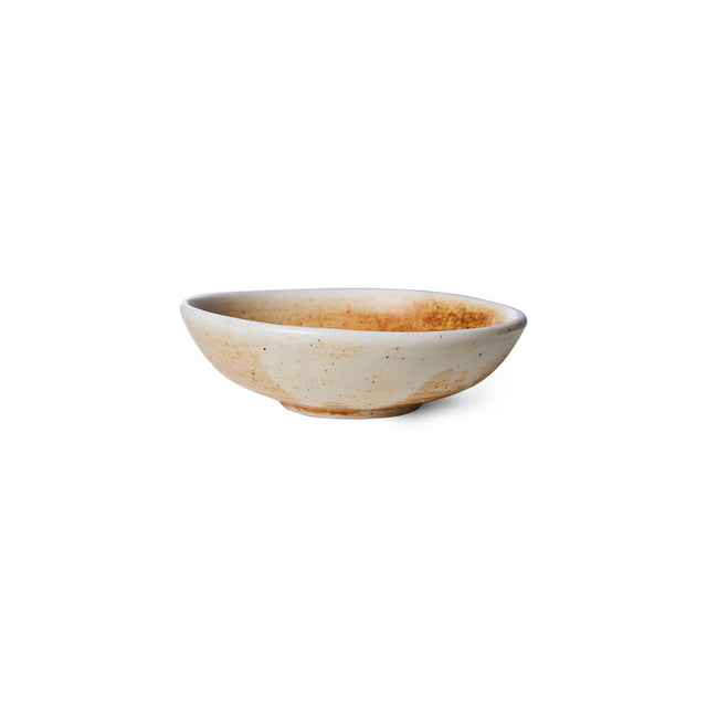 HKliving Chef ceramics: small dish rustic cream/brown