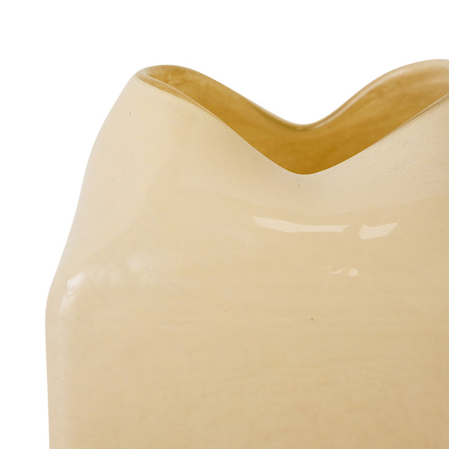 HKLIVING-Forma glass vase, cream