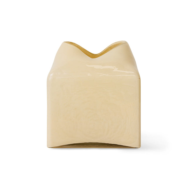 HKLIVING-Forma glass vase, cream