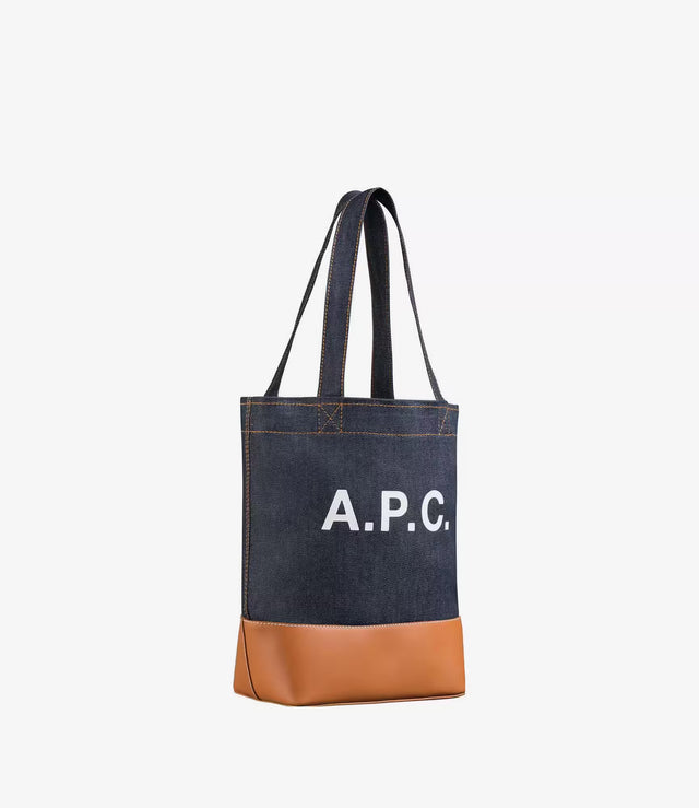 【現貨】A.P.C Axel Small tote bag 丹寧拚原色牛皮 托特包