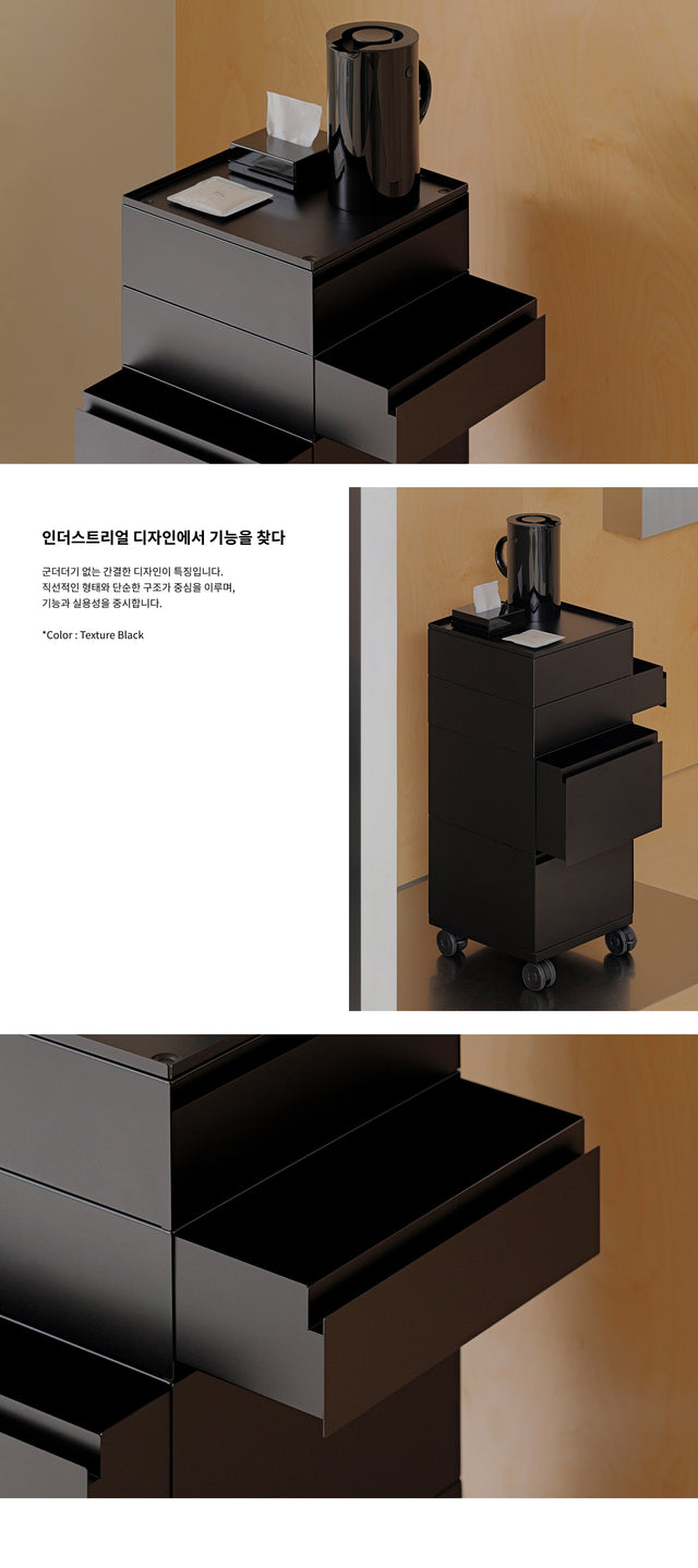 Rareraw-ECKE Trolley Bộ 3 tầng LOW (Drawer M×1 + Drawer S×2)