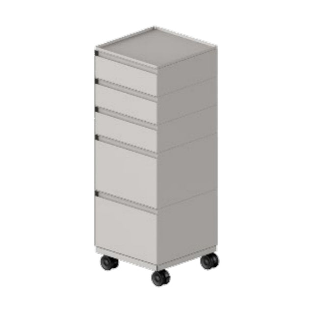 Rareraw-ECKE Trolley 五層組合 (Drawer M×2 + Drawer S×3) Mist Grey 霧灰