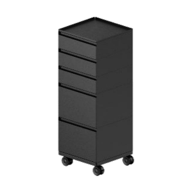 Rareraw-ECKE Trolley 五層組合 (Drawer M×2 + Drawer S×3) Texture Black 紋理黑