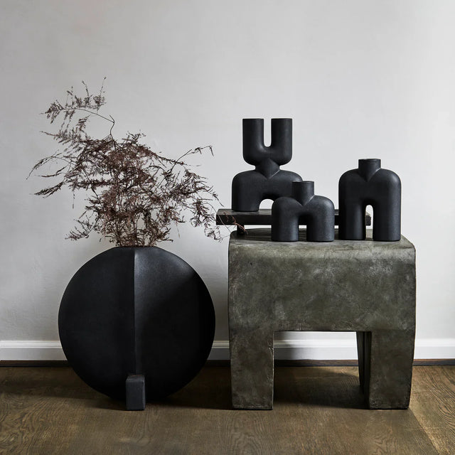 眼鏡蛇花瓶,迷你 - 黑色