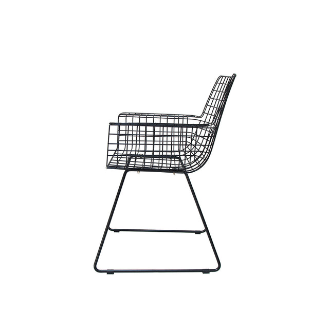 HKliving 餐椅|Metal wire chair with arms