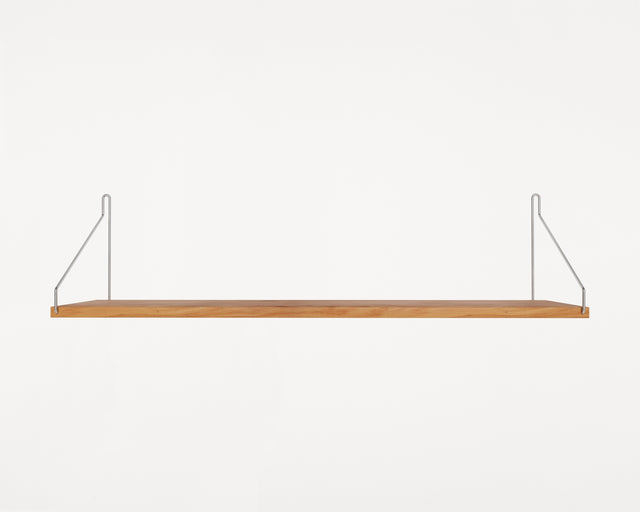 FRAMA-Single Shelf 層架 FRAMA-Shelf-Natural_Oak-D20-W80-Steel_Bracket-Packshot-1.tif