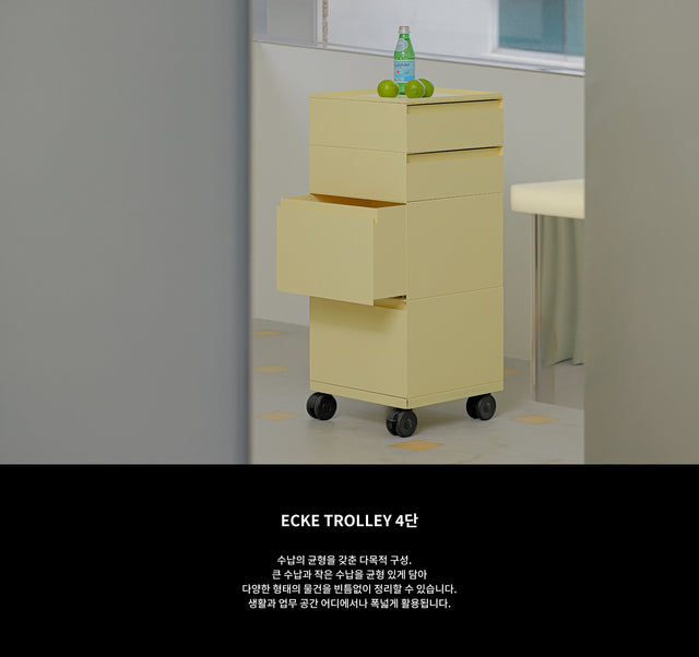 Rareraw-ECKE Trolley ชุด 4 ชั้น (Drawer M×2 + Drawer S×2)