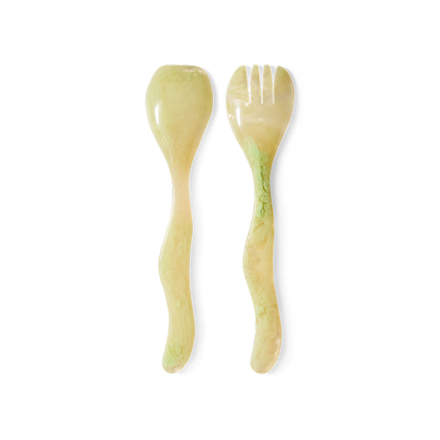 HKliving 刀叉匙|Salad cutlery, mist green (set of 2)