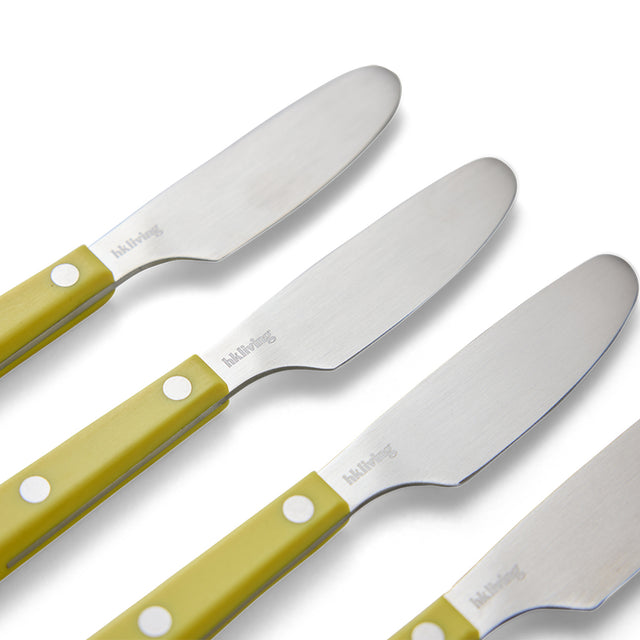 HKliving 刀叉匙|70s cutlery: butter knives lemon, set of 4