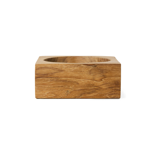 HKliving Teak cube bowl small
