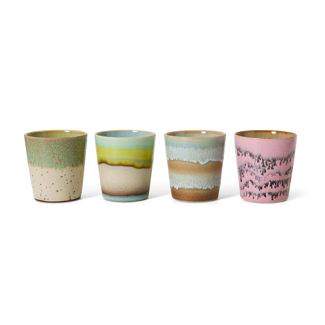 HKliving เซรามิกยุค 70s ชุดแก้วมัคกาแฟ (เซ็ต 5 ชิ้น)|thicket・bloom・tide・patina・umber