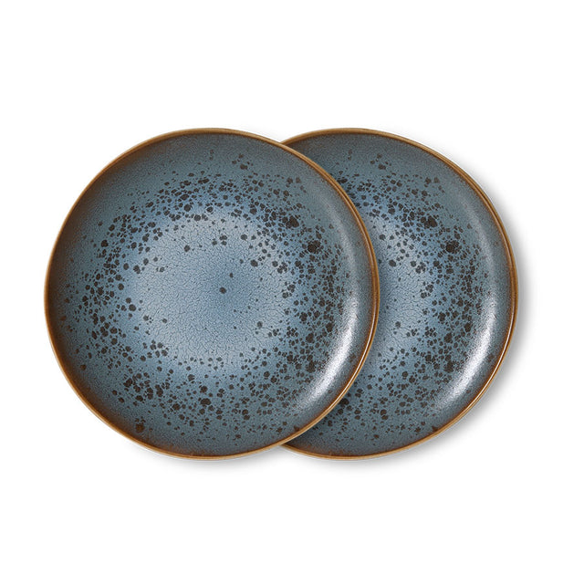 HKliving 70s ceramics: side plate (set of 2) mineral