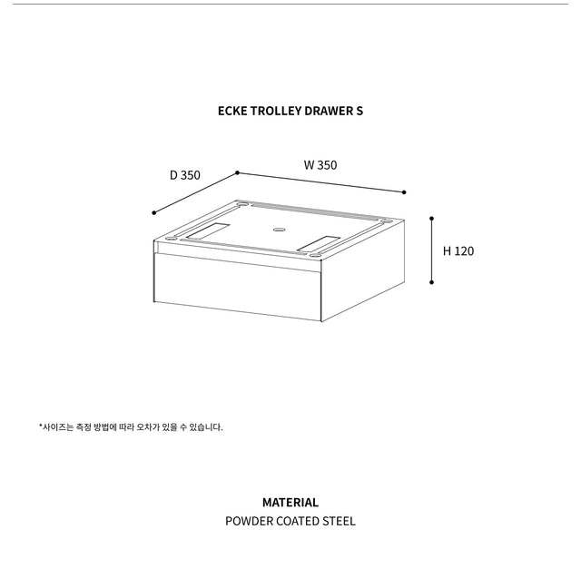 Rareraw-ECKE Trolley Drawer S ลิ้นชัก (ตื้น)