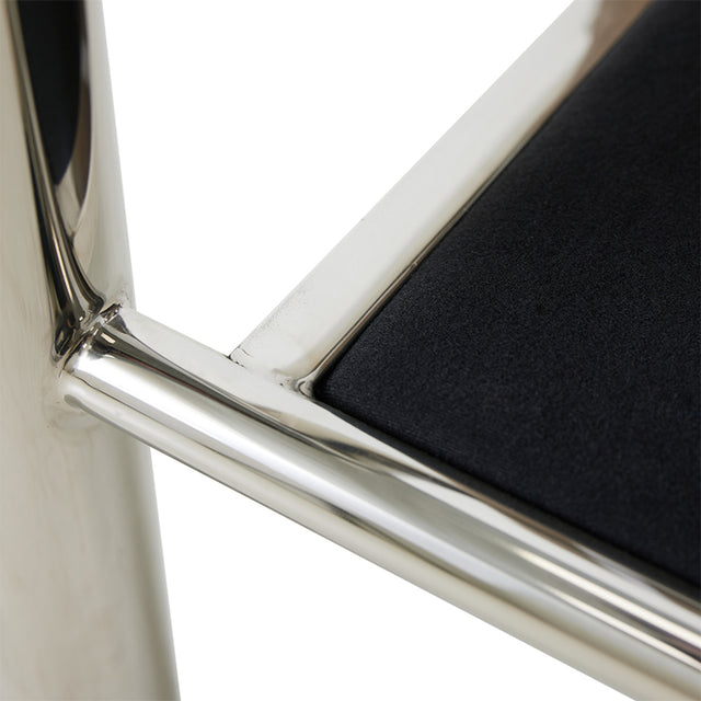 HKliving 扶手椅|Chrome lounge armchair, velvet brown