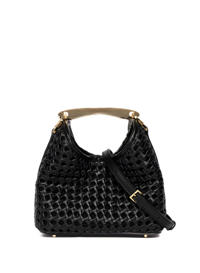 【現貨】ELLEME PARIS - 小號 Boomerang 編織皮革 黑色