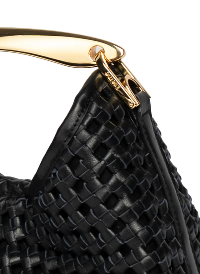 【現貨】ELLEME PARIS - 小號 Boomerang 編織皮革 黑色