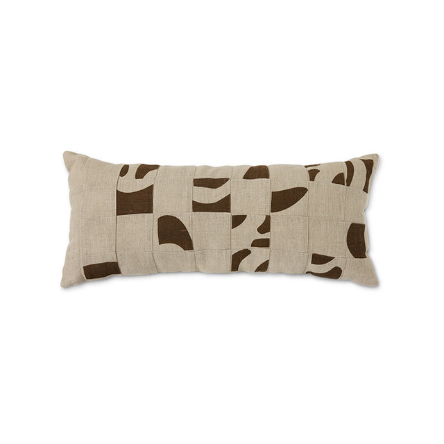 HKliving 抱枕|Natural patched cushion (70x30cm)