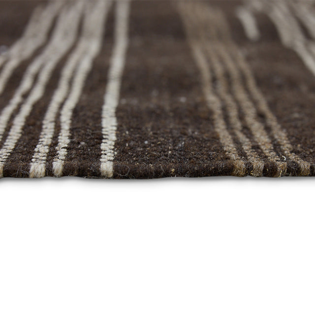 HKliving 地毯|Striped woolen kelim brown (150x240cm)