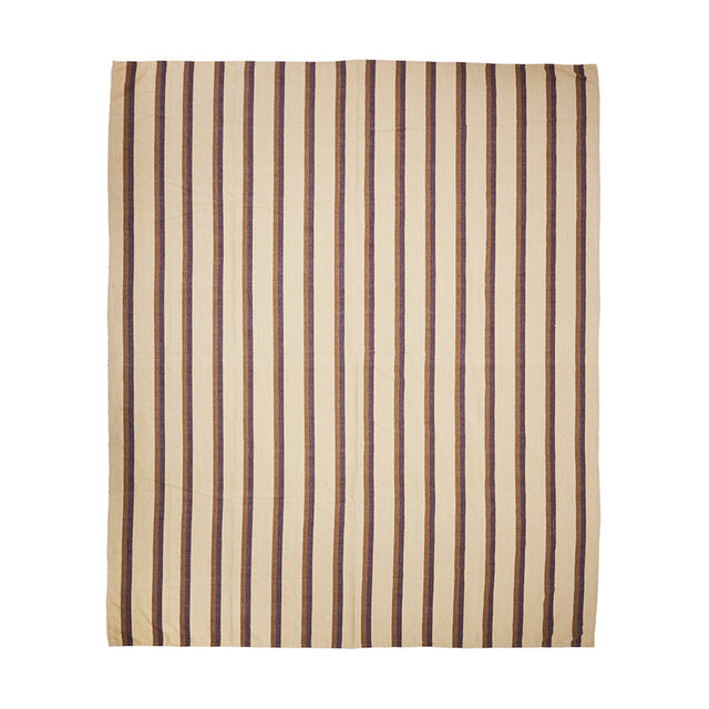 HKliving 寢具|Vida striped bedspread chestnut/cream (230x275cm)