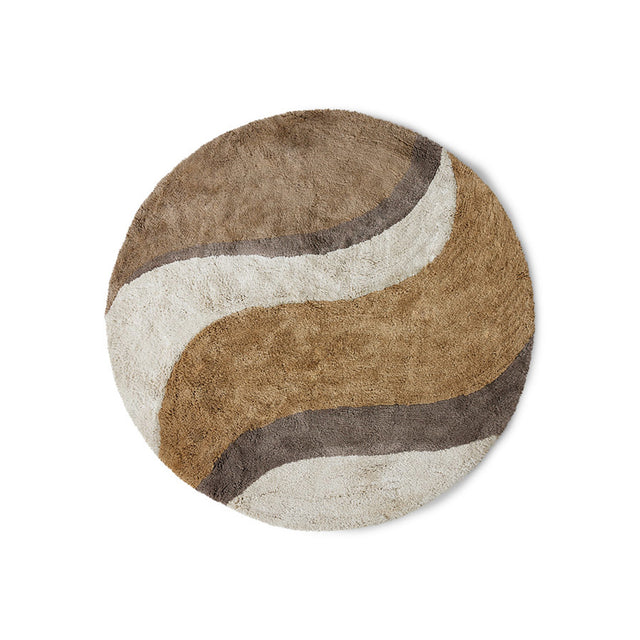 HKliving 浴墊|Bath mat natural waves (120x120cm)