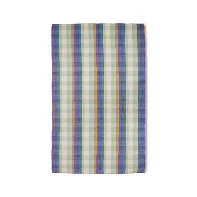 HKliving 餐桌布巾|Vida check table cloth mint/cobalt (140x220cm)