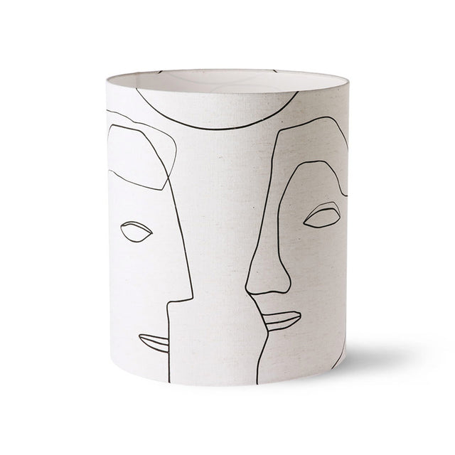 HKliving 燈罩|Printed faces lamp shade L
