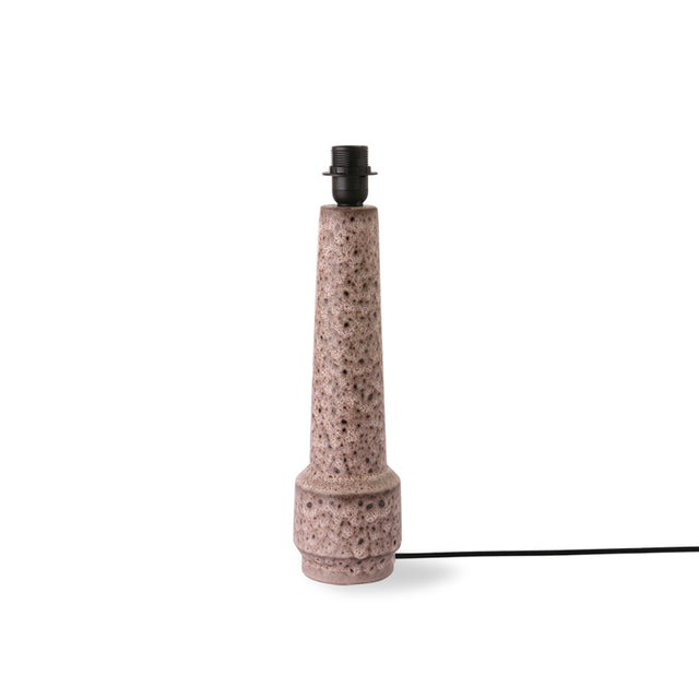 HKliving 燈座|Retro stoneware lamp base brown