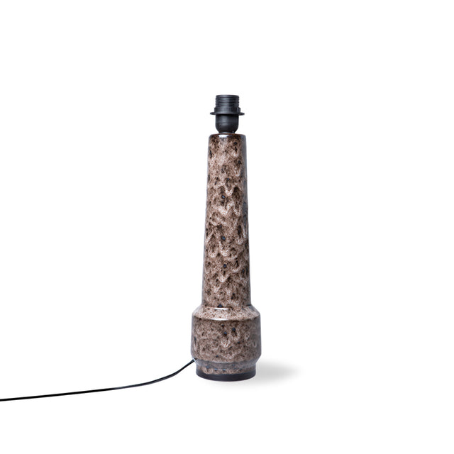 HKliving 燈座|Retro stoneware lamp base brown