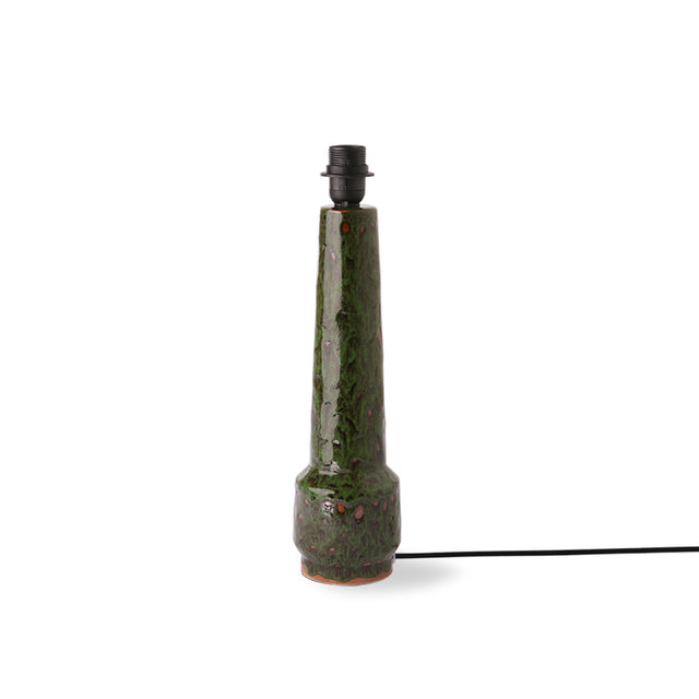 HKliving 燈座|Retro stoneware lamp base green