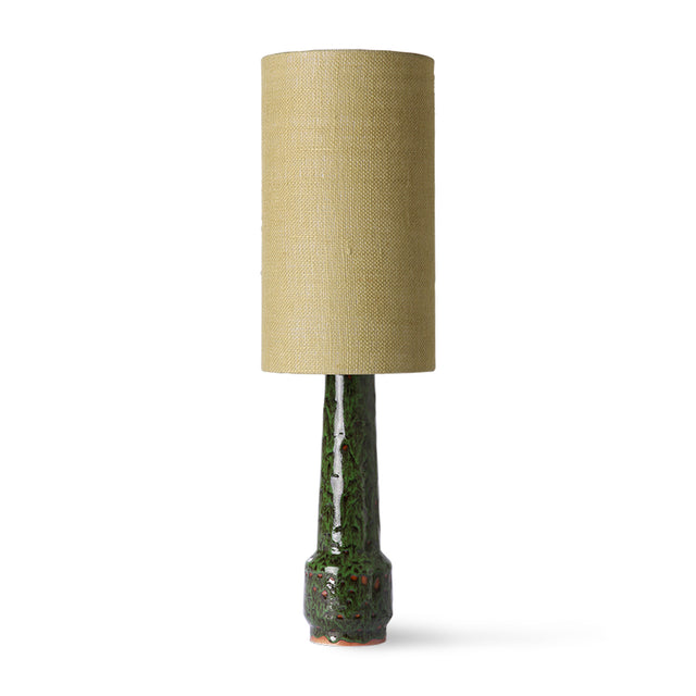 HKliving 燈座|Retro stoneware lamp base green