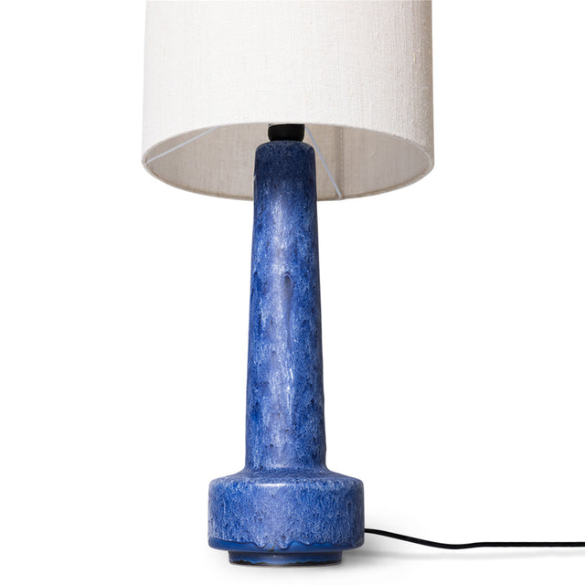 HKliving 燈座|Retro stoneware lamp base, blue