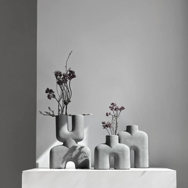 【在庫あり】101 Copenhagen-コブラの花瓶、Uno、ミニ-ダークグレー