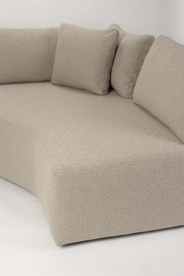Zuiver-Element Prosper Chaise Longue Right Cappuccino 模組沙發