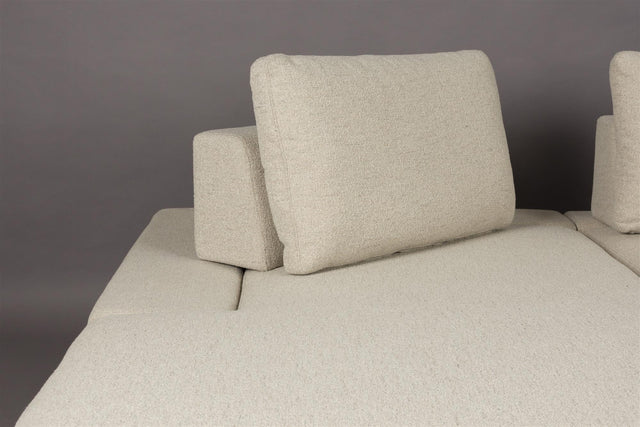 Dutchbone-Shelly Off-White Left Chaise Longue 三人沙發 -白色