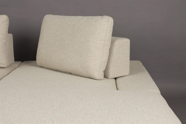 Dutchbone-Shelly Off-White Right Chaise Longue 三人沙發 -白色