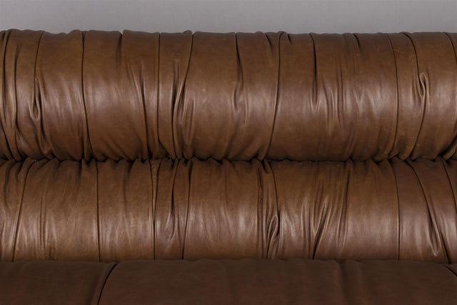 Dutchbone-Douglas Wax Leather Chocolate 三人沙發