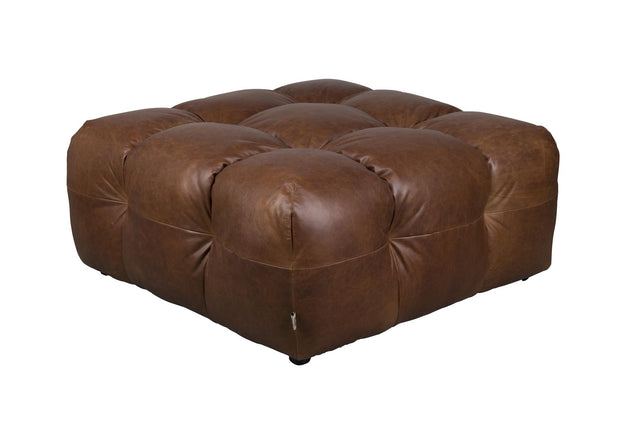 Dutchbone-Hackman Leather Chocolate 腳凳