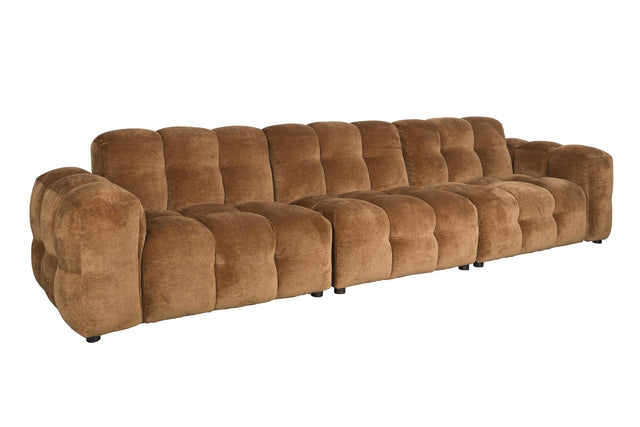 Dutchbone-Hackman 4 5-Seater Velours 大型沙發 -咖啡色