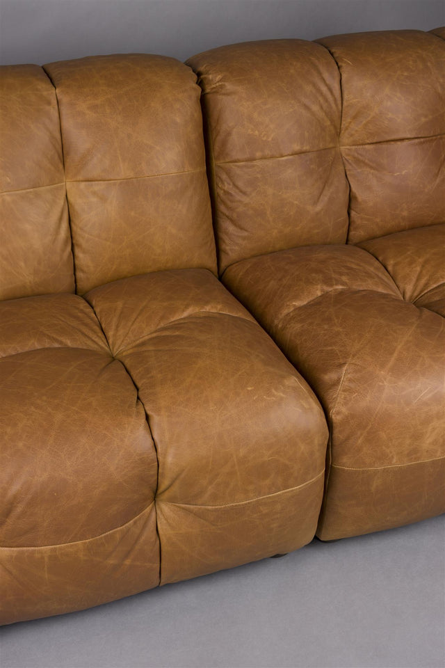 Dutchbone-Hackman 3-Seater Leather 三人沙發 -咖啡色