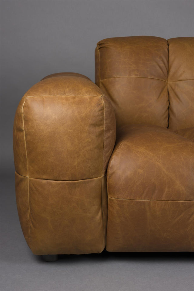 Dutchbone-Hackman 4 5-Seater Leather 大型沙發 -咖啡色