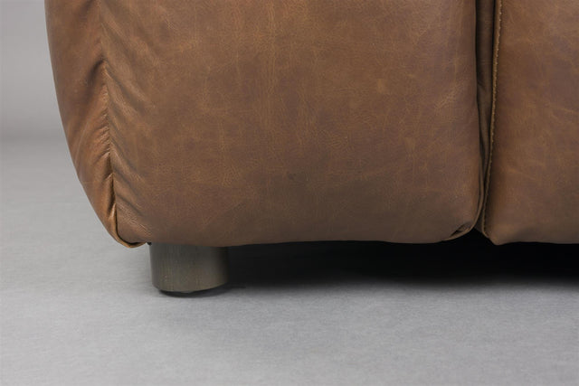 Dutchbone-Hackman 4 5-Seater Leather Chocolate 大型沙發 -咖啡色
