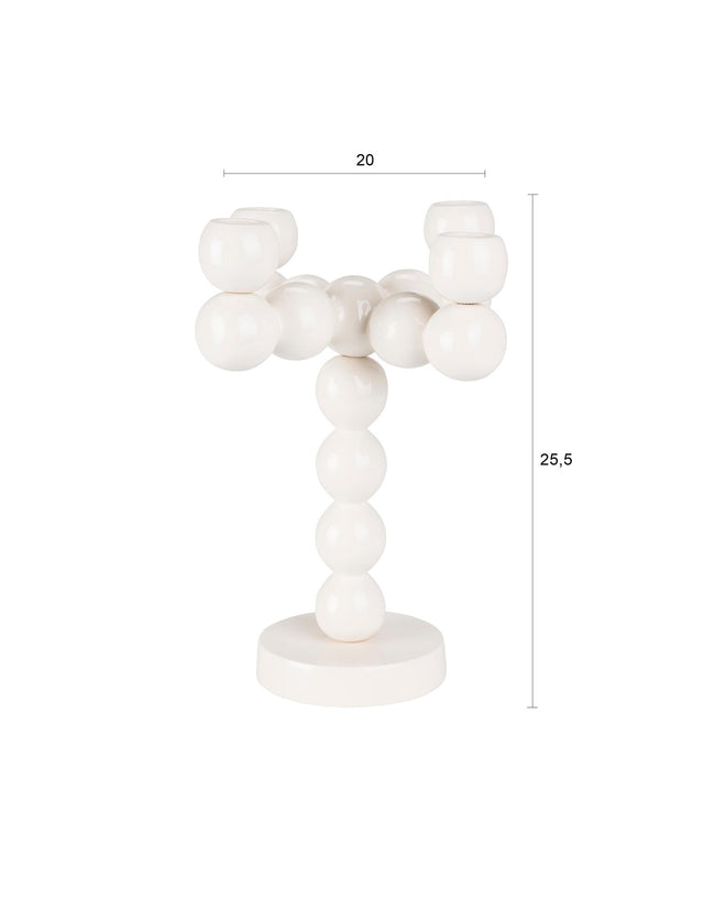 Zuiver-Candle Bubbles Four Shiny 燭台 -米色