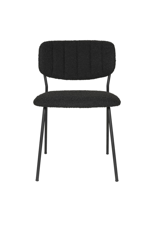 Zuiver-Jolien Black/Black Bouclé 餐椅 -黑色