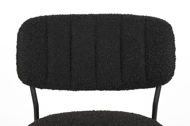 Zuiver-Jolien Black/Black Bouclé 餐椅 -黑色