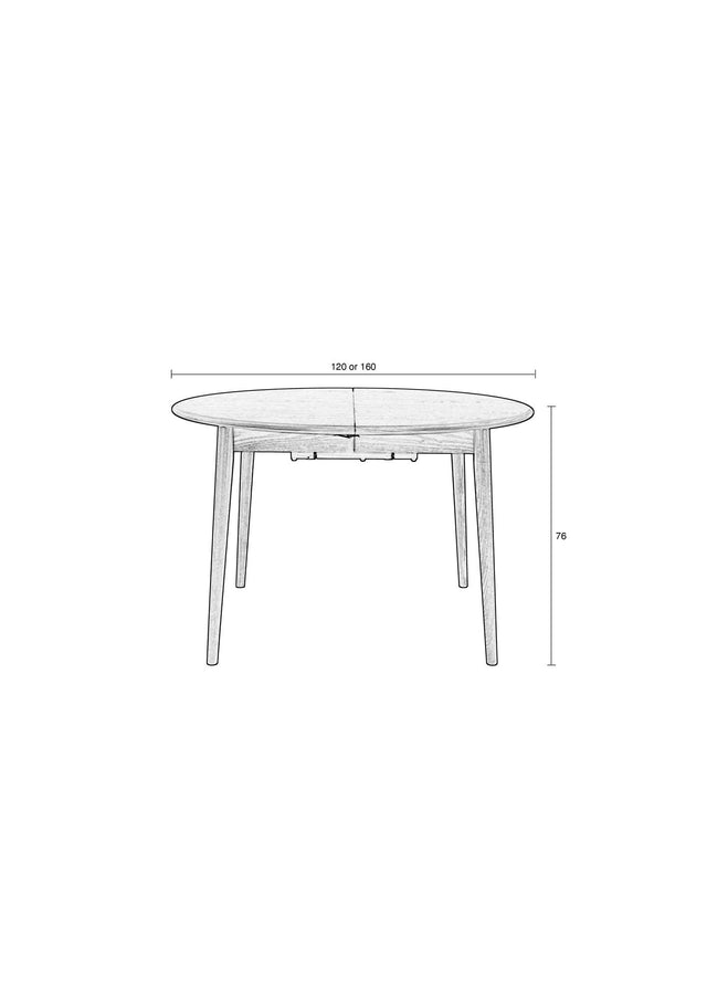 Zuiver-Twist圓桌-胡桃木色